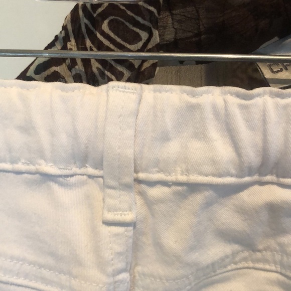 George size 10 white denim high rise bootcut jeans w/ stretch patch pockets - Picture 9 of 15